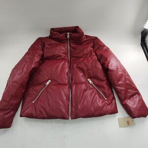 Levi's Women's Vegan Leather Quilted Short Puffer Size XL